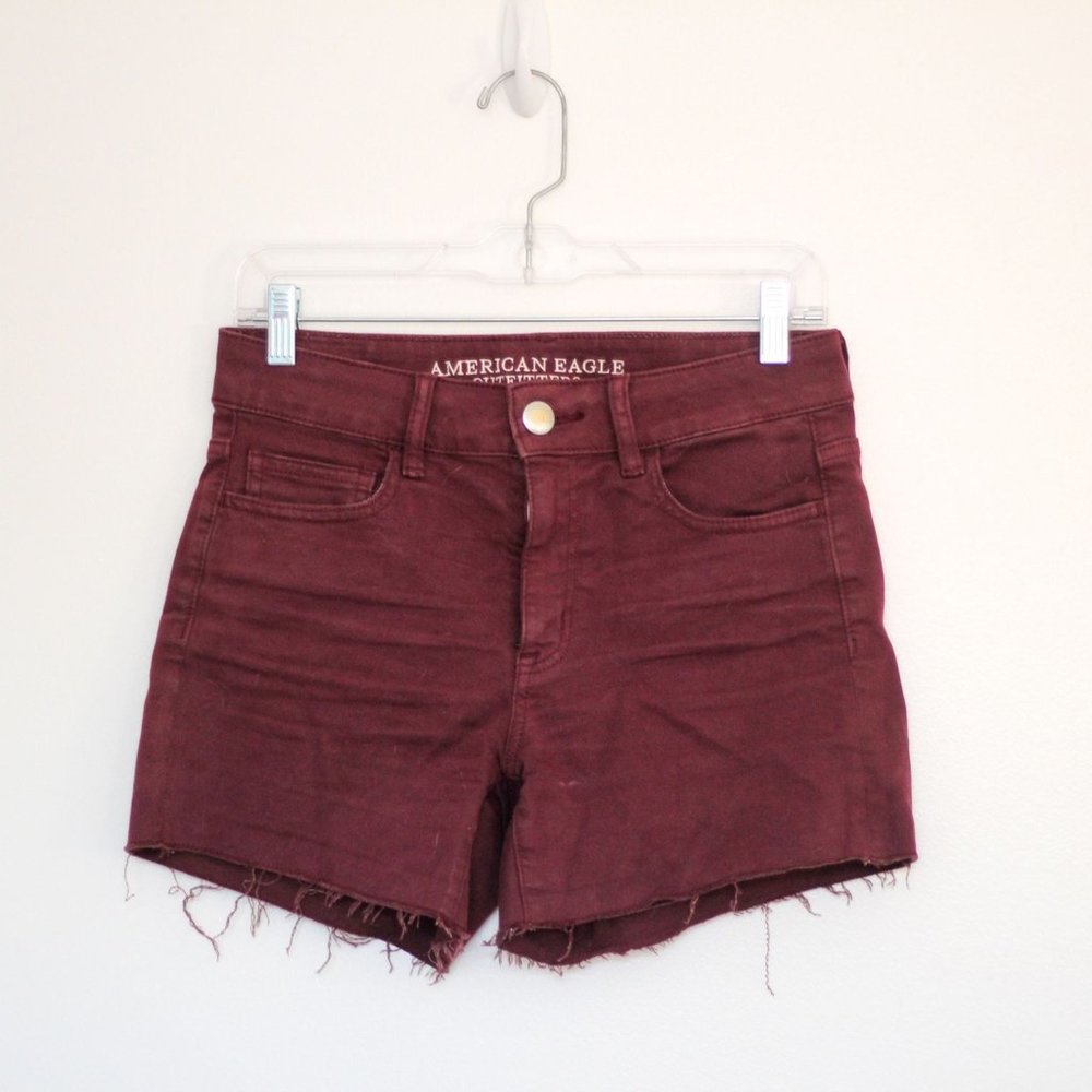 American Eagle Jean Shorts | Burgundy | Size 4